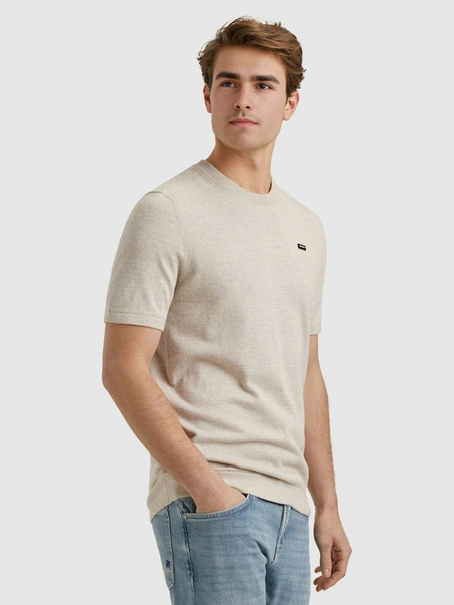 Vanguard Short sleeve r-neck cotton linen b