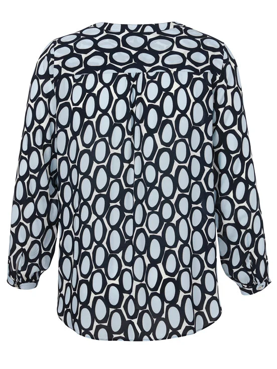 Via Appia Due Bluse V-Ausschnitt 1/1 Arm Druck