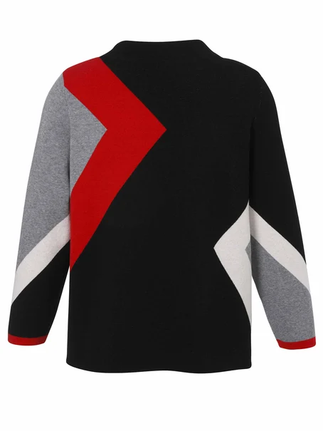 Via Appia Due Pullover Kelchkragen 1/1 Arm Jacquar