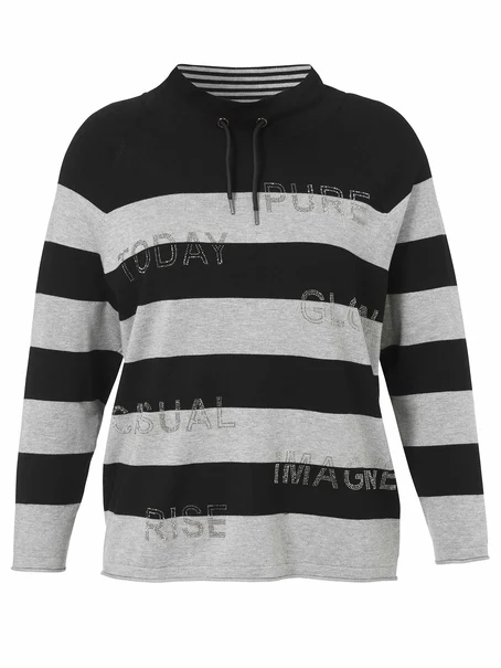 Via Appia Due Pullover Rollkragen 1/1 Arm Ringel