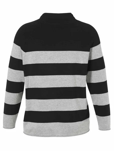 Via Appia Due Pullover Rollkragen 1/1 Arm Ringel