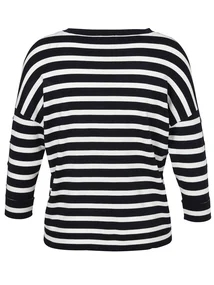 Via Appia Due Pullover Rundhals 3/4 Arm Ringel