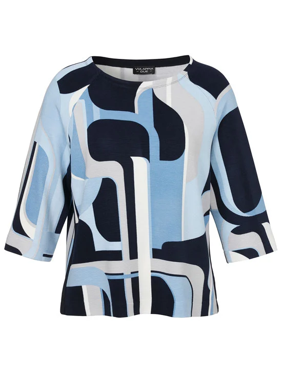 Via Appia Due Sweatshirt Rundhals 3/4 Arm Druck