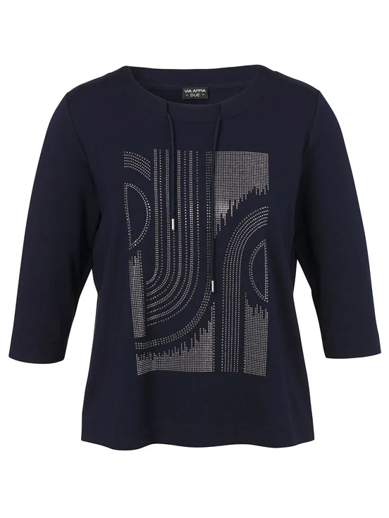 Via Appia Due Sweatshirt Rundhals 3/4 Arm Motiv