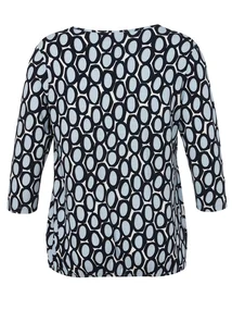 Via Appia Due T-Shirt Rundhals 3/4 Arm Druck