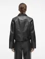 VILA ROUGISELE LS SHORT LEATHER JACKET