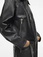 VILA ROUGISELE LS SHORT LEATHER JACKET