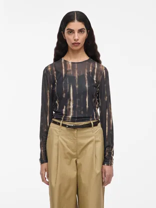 VILA ROUMESSA LS O-NECK TOP