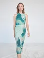 VILA ROUMESSA S/L O-NECK MIDI DRESS