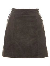 VILA ROUNILA HW SHORT LEATHER SKIRT
