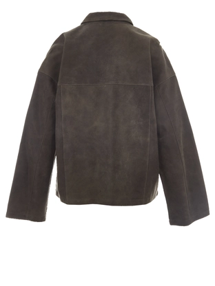 VILA ROUNILA LS LEATHER OVERSHIRT