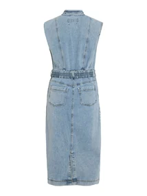 VILA ROUNOVA S/L MIDI DENIM DRESS