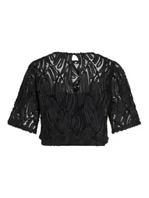 VILA ROUROSE 2/4 SLEEVES O-NECK TOP