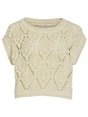 VILA ROUSEVERINE SS O-NECK KNIT TOP