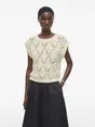 VILA ROUSEVERINE SS O-NECK KNIT TOP