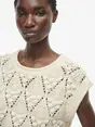 VILA ROUSEVERINE SS O-NECK KNIT TOP