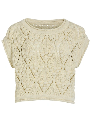 VILA ROUSEVERINE SS O-NECK KNIT TOP