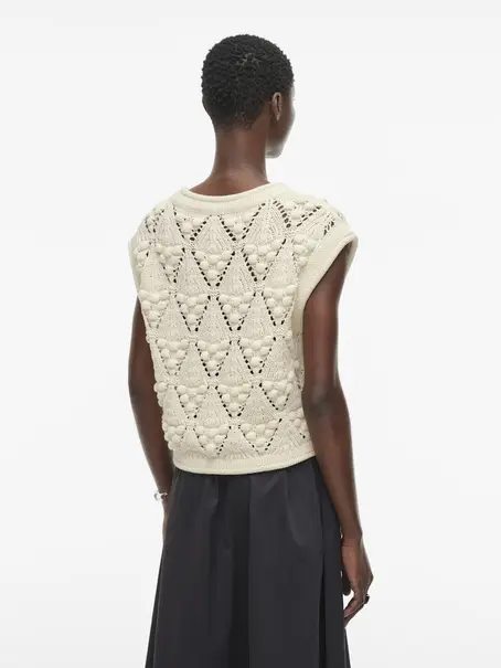 VILA ROUSEVERINE SS O-NECK KNIT TOP