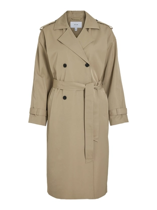 VILA VIADDISON L/S LONG TRENCHCOAT - NO