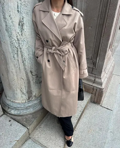 VILA VIADDISON L/S LONG TRENCHCOAT - NO