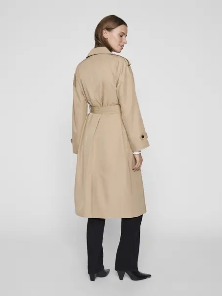 VILA VIADDISON L/S LONG TRENCHCOAT - NO