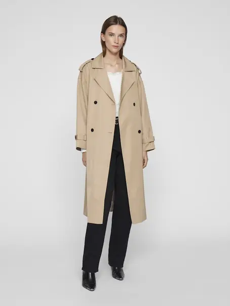 VILA VIADDISON L/S LONG TRENCHCOAT - NO