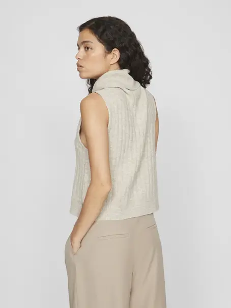 VILA VIBELUNA HIGH NECK S/L KNIT VEST-NO