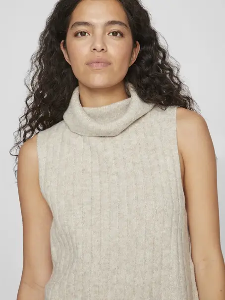 VILA VIBELUNA HIGH NECK S/L KNIT VEST-NO