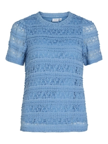 VILA VICHIARA O-NECK S/S TOP/PB