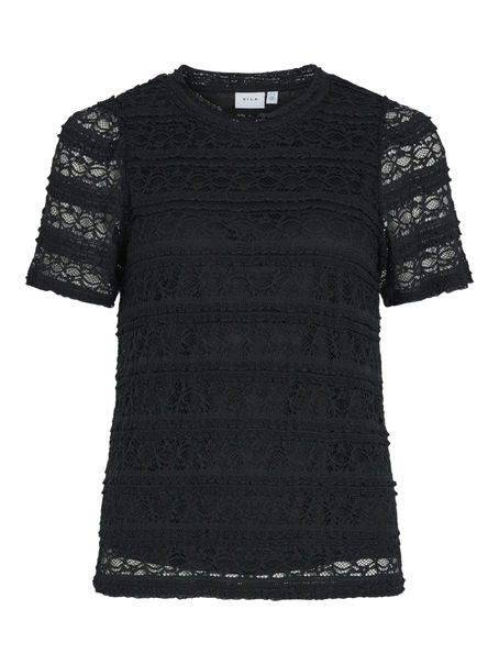 VILA VICHIARA O-NECK S/S TOP/PB