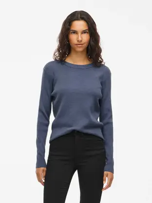 VILA VICOMFY O-NECK L/S KNIT TOP- NOOS