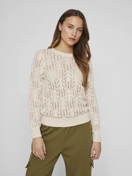 VILA VICOTTI O-NECK L/S KNIT TOP