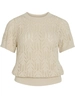 VILA VICOTTI S/S O-NECK KNIT TOP - NOOS