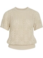 VILA VICOTTI S/S O-NECK KNIT TOP - NOOS