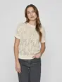 VILA VICOTTI S/S O-NECK KNIT TOP - NOOS