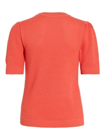 VILA VIDALO O-NECK S/S KNIT TOP - NOOS