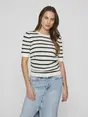VILA VIDALO O-NECK S/S STRIPE KNIT-NOOS
