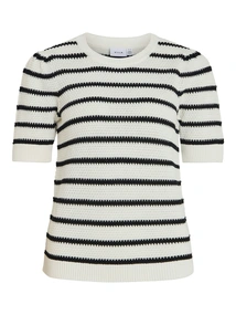 VILA VIDALO O-NECK S/S STRIPE KNIT-NOOS