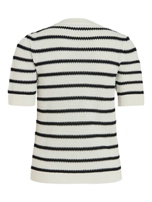 VILA VIDALO O-NECK S/S STRIPE KNIT-NOOS