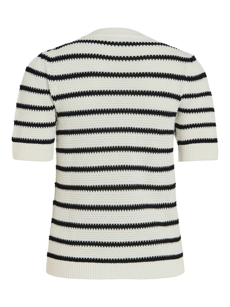 VILA VIDALO O-NECK S/S STRIPE KNIT-NOOS
