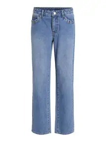 VILA VIEA RW EYELET DETAIL MBD JEANS