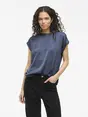 VILA VIELLETTE S/S SATIN TOP - NOOS