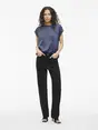 VILA VIELLETTE S/S SATIN TOP - NOOS