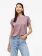 VILA VIELLETTE S/S SATIN TOP - NOOS