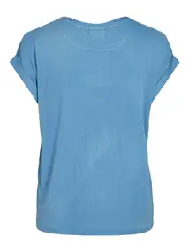 VILA VIELLETTE S/S SATIN TOP - NOOS