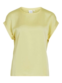 VILA VIELLETTE S/S SATIN TOP - NOOS