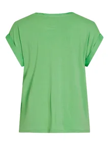VILA VIELLETTE S/S SATIN TOP - NOOS