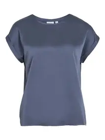 VILA VIELLETTE S/S SATIN TOP - NOOS