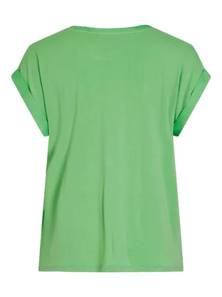 VILA VIELLETTE S/S SATIN TOP - NOOS