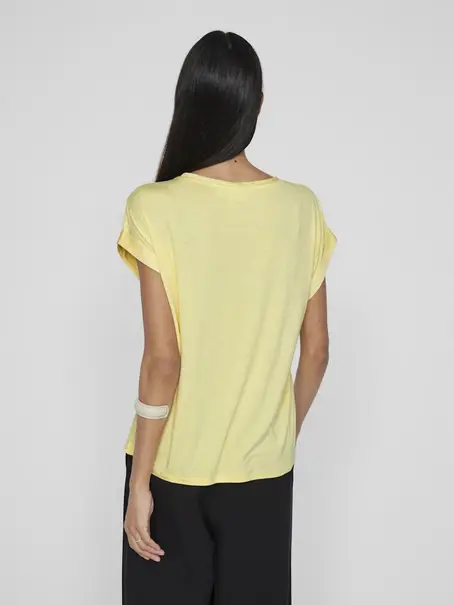 VILA VIELLETTE S/S SATIN TOP - NOOS